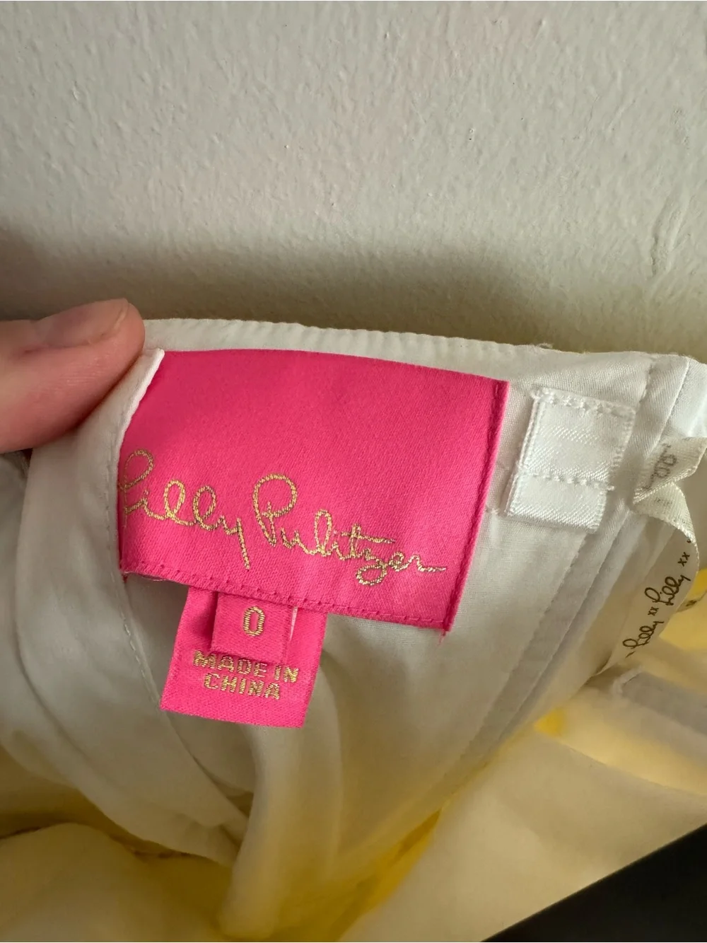 Lilly Pulitzer Cotton Blossom Eyelet Dress Pockets Pineapple Juice Yellow Size 0